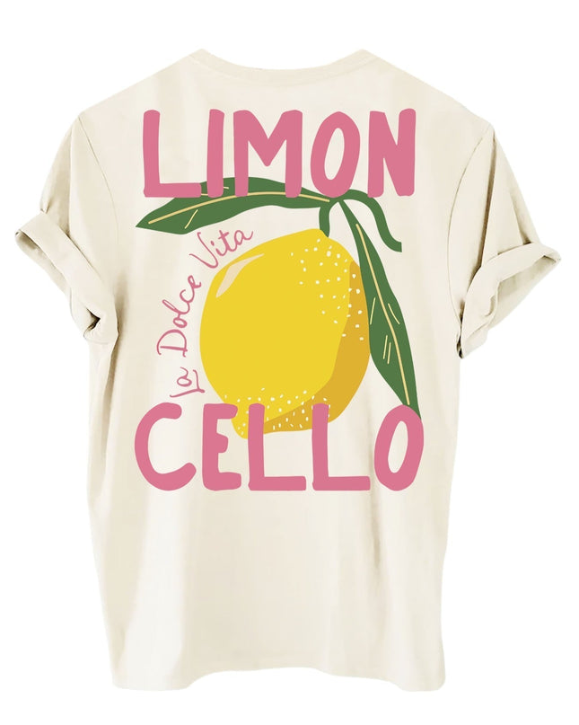 Limoncella | Summer Lemon Print Shirt – Crew Neck Sweatshirt
