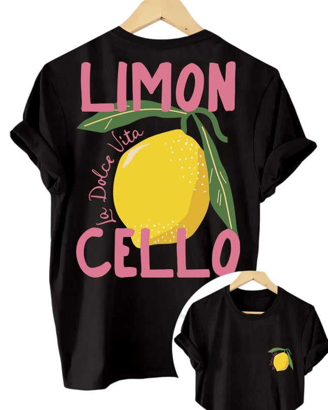 Limoncella | Summer Lemon Print Shirt – Crew Neck Sweatshirt