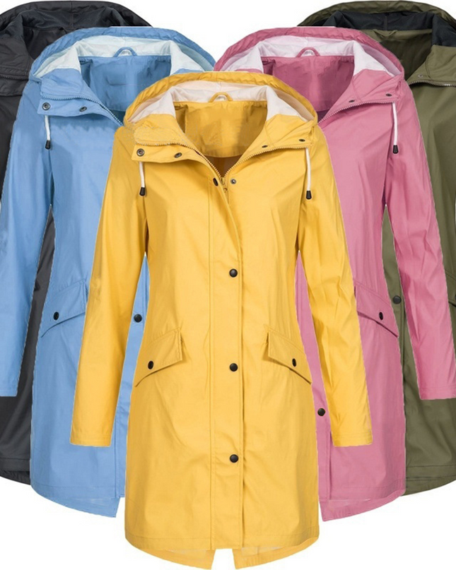 Lorraine | Waterproof Hooded Raincoat – Wrap Jacket