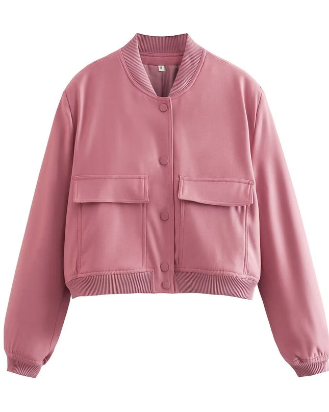 Maven | Cropped Bomber Jacket – Clasp Closure