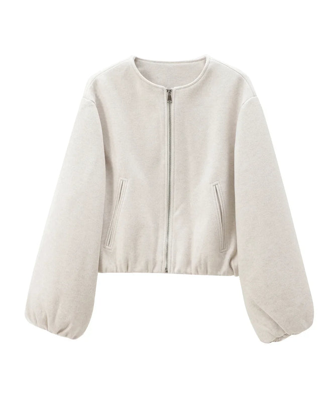 Mexi | Grey Bomber Jacket – Cropped Jacket