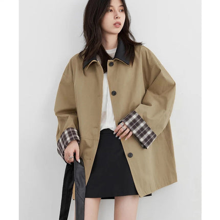 Moshi | Contrast Trim Button Jacket – Cropped Jacket