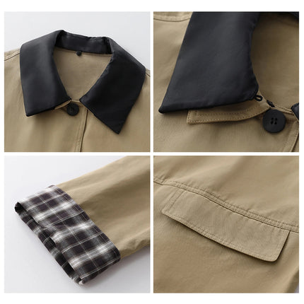 Moshi | Contrast Trim Button Jacket – Cropped Jacket