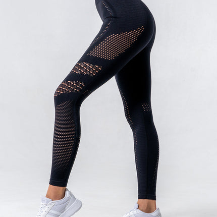 Noire | Women’s Cut-Out Seamless Leggings – Sleek Contour Design - Black