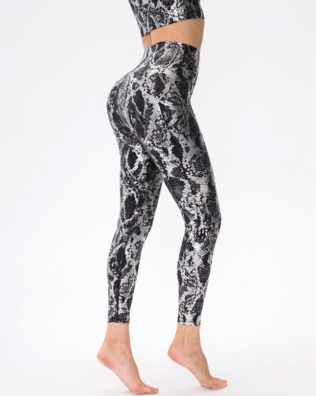 Nyrah | Women’s Metallic Finish Leggings – Shine With Motion - Black