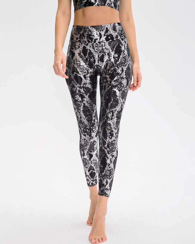 Nyrah | Women’s Metallic Finish Leggings – Shine With Motion - Black