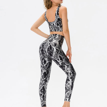 Nyrah | Women’s Metallic Finish Leggings – Shine With Motion - Black
