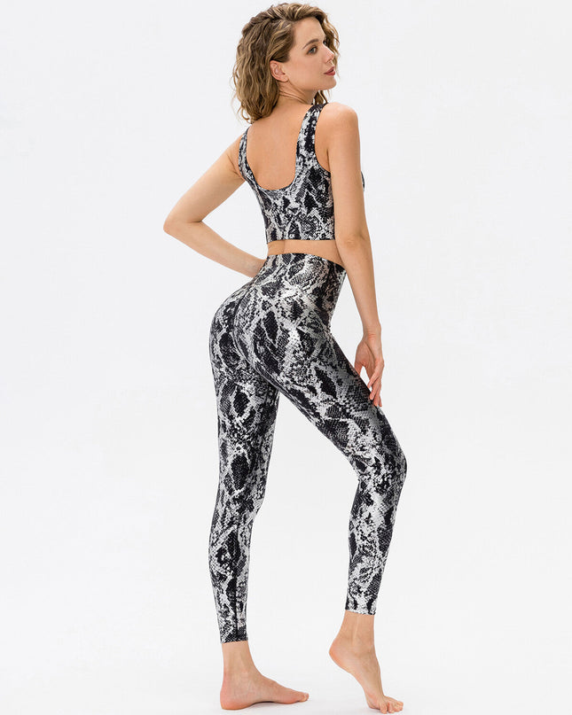 Nyrah | Women’s Metallic Finish Leggings – Shine With Motion - Black