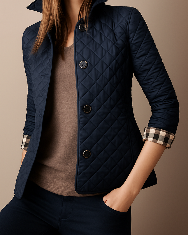Rowant | Quilted Jacket – Turned Down Collar Puffer Jackets
