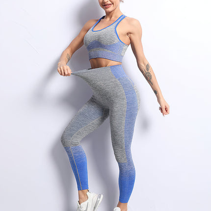 Santara | Women’s Seamless Leggings – Balanced Motion Design - Blue