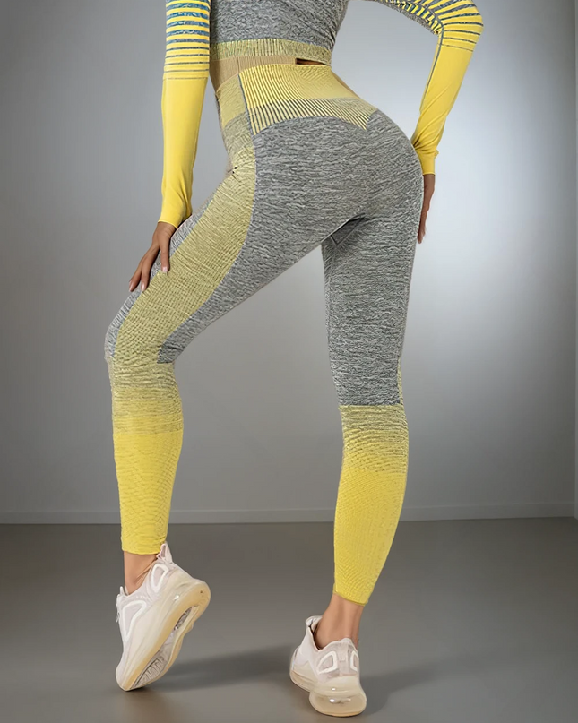 Santara | Women’s Seamless Leggings – Balanced Motion Design - Gold