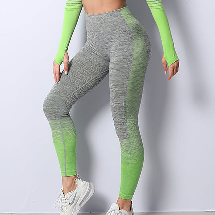 Santara | Women’s Seamless Leggings – Balanced Motion Design - Light Green