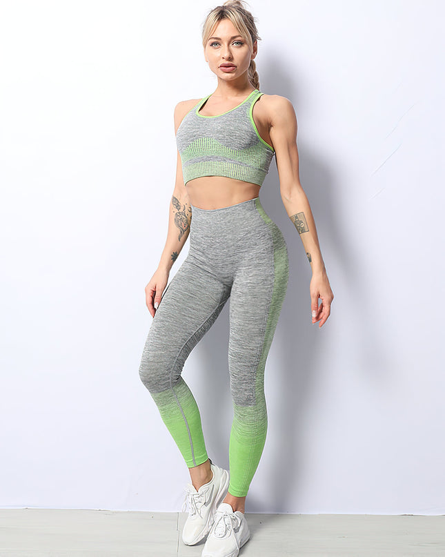 Santara | Women’s Seamless Leggings – Balanced Motion Design - Light Green
