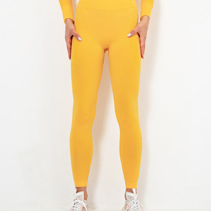 Serelise | Women’s Seamless Leggings – Graceful Stretch Silhouette - Gold