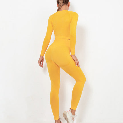 Serelise | Women’s Seamless Leggings – Graceful Stretch Silhouette - Gold