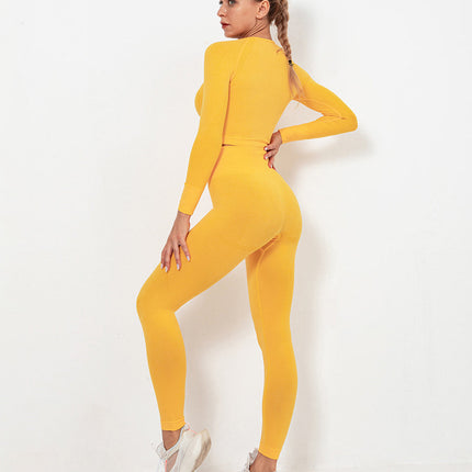 Serelise | Women’s Seamless Leggings – Graceful Stretch Silhouette - Gold