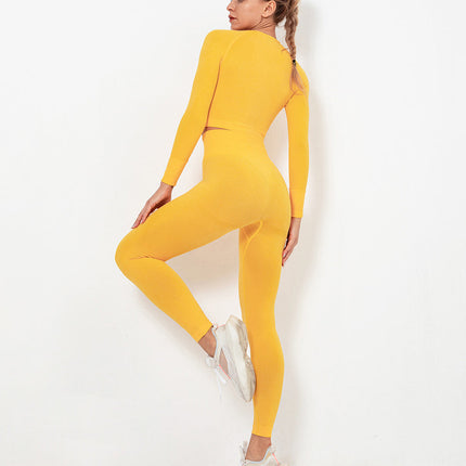 Serelise | Women’s Seamless Leggings – Graceful Stretch Silhouette - Gold