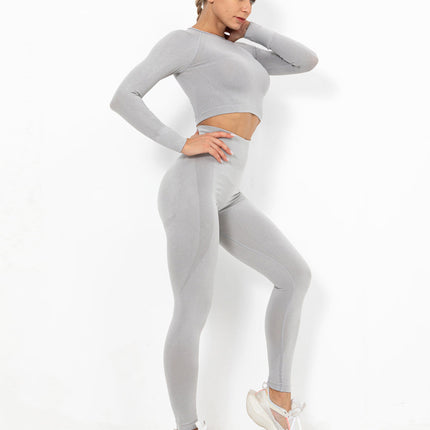 Serelise | Women’s Seamless Leggings – Graceful Stretch Silhouette - Gray