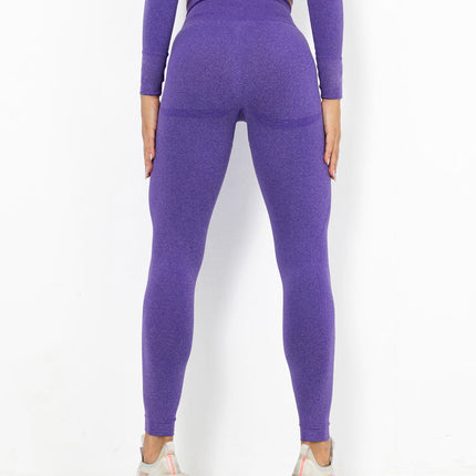Serelise | Women’s Seamless Leggings – Graceful Stretch Silhouette - Purple