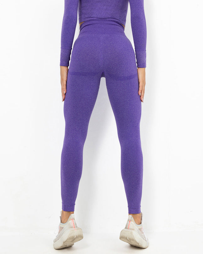 Serelise | Women’s Seamless Leggings – Graceful Stretch Silhouette - Purple