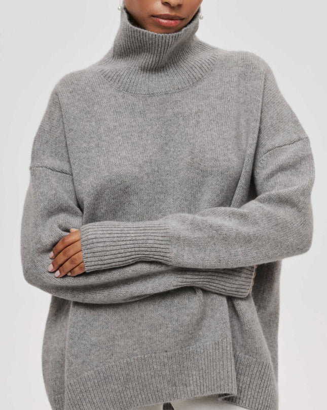 SkyMist | Oversized Turtleneck Sweater – Roll Neck Knitwear