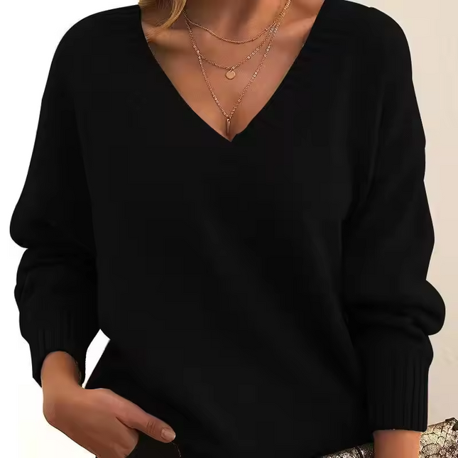Skyie | V-Neck Knit Sweater – Ribbed Knitwear