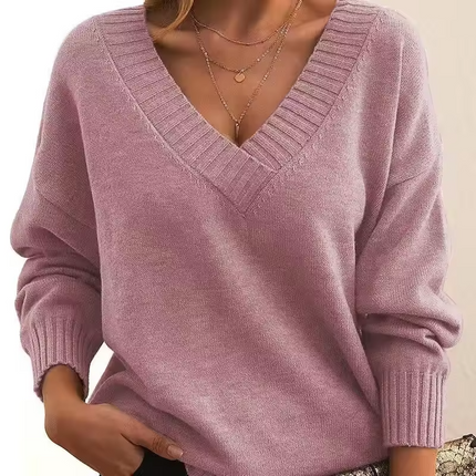 Skyie | V-Neck Knit Sweater – Ribbed Knitwear