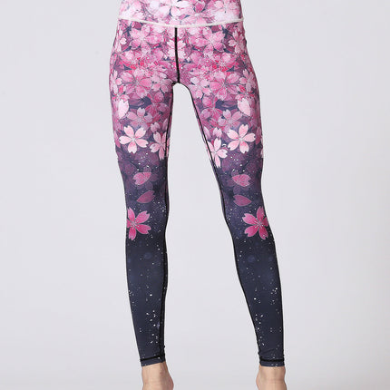 Soléa | Women’s Floral Luxe Leggings – Elegant Workout Wear - Floral