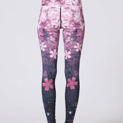 Soléa | Women’s Floral Luxe Leggings – Elegant Workout Wear - Floral
