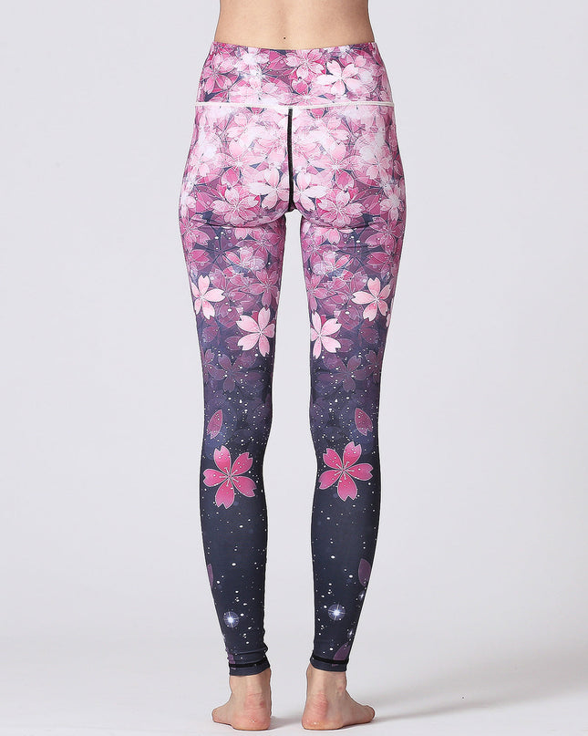 Soléa | Women’s Floral Luxe Leggings – Elegant Workout Wear - Floral