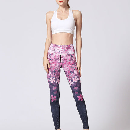 Soléa | Women’s Floral Luxe Leggings – Elegant Workout Wear - Floral