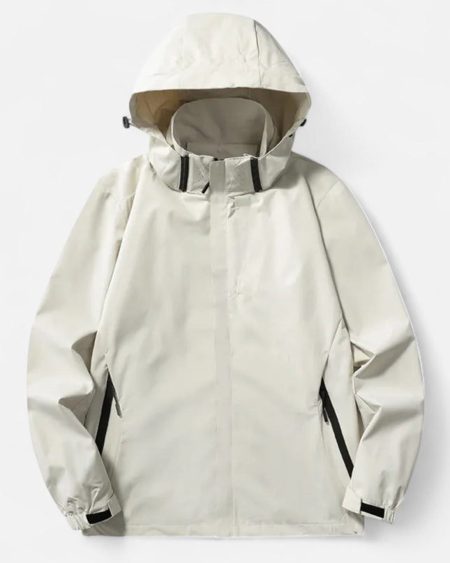 Solvett | Hooded Waterproof Jacket – Outdoor with High Neckline