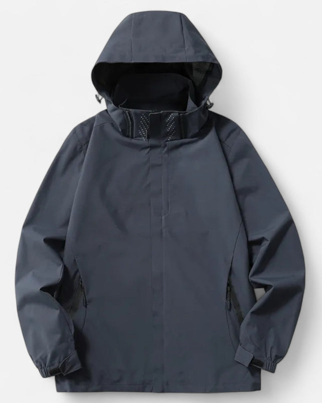 Solvett | Hooded Waterproof Jacket – Outdoor with High Neckline