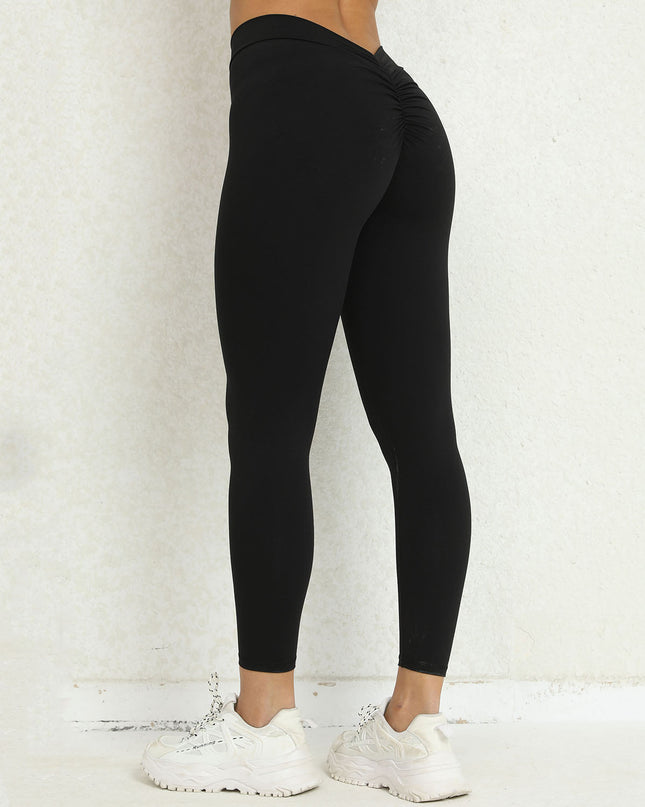Solvia | Women’s Scrunch Leggings – Seamless Sculpt Fit - Black