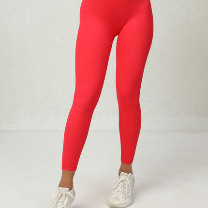 Solvia | Women’s Scrunch Leggings – Seamless Sculpt Fit - Red