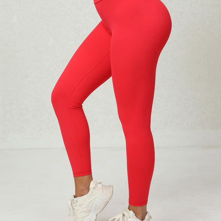 Solvia | Women’s Scrunch Leggings – Seamless Sculpt Fit - Red