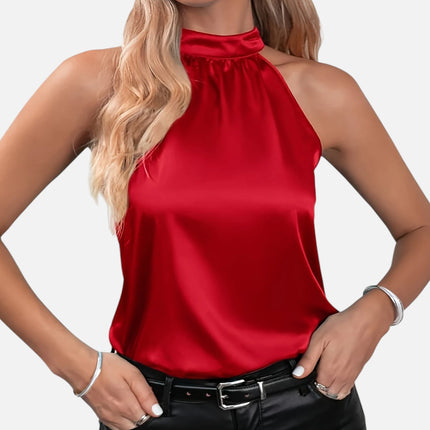 Sorelle | Satin Halter Blouse – Riviera Style