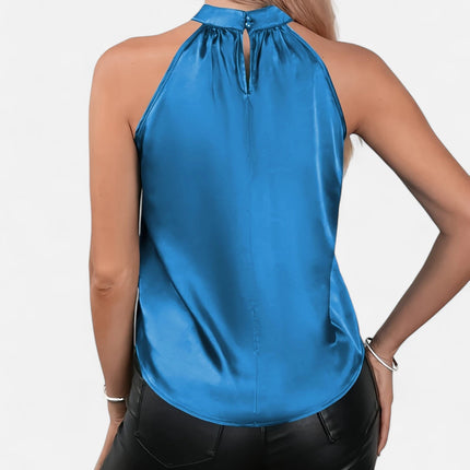 Sorelle | Satin Halter Blouse – Riviera Style