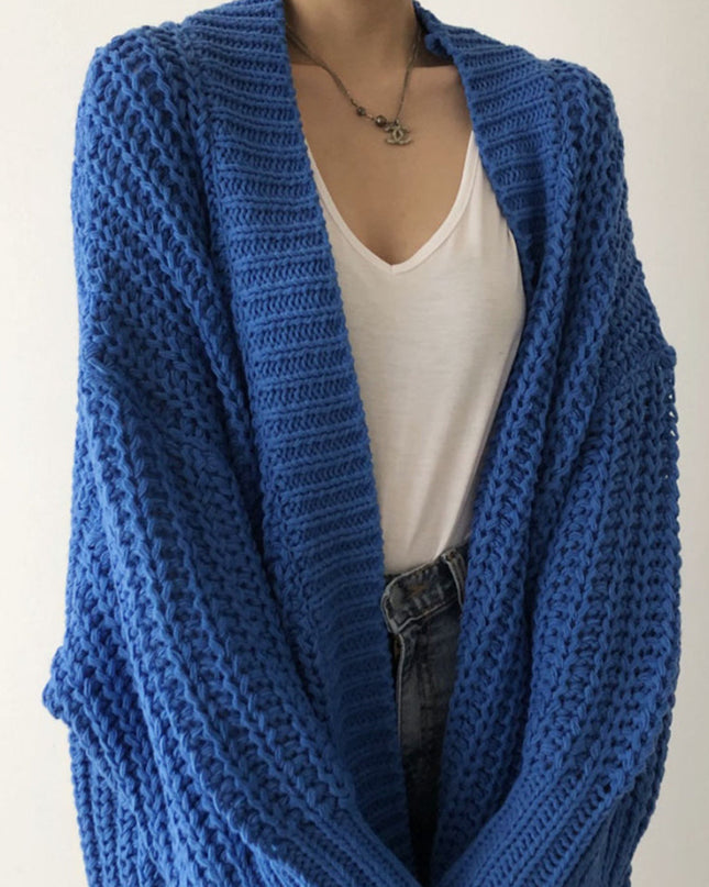 Splitara | Oversize Knitwear Cardigan – Wool Cape