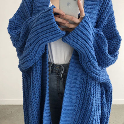 Splitara | Oversize Knitwear Cardigan – Wool Cape