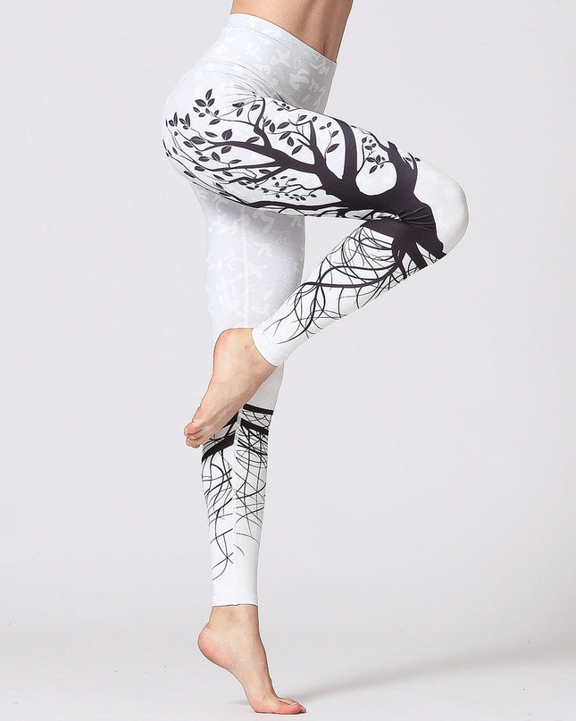 Sylva | Tree Silhouette Leggings – Nature-Inspired Fitness Wear
