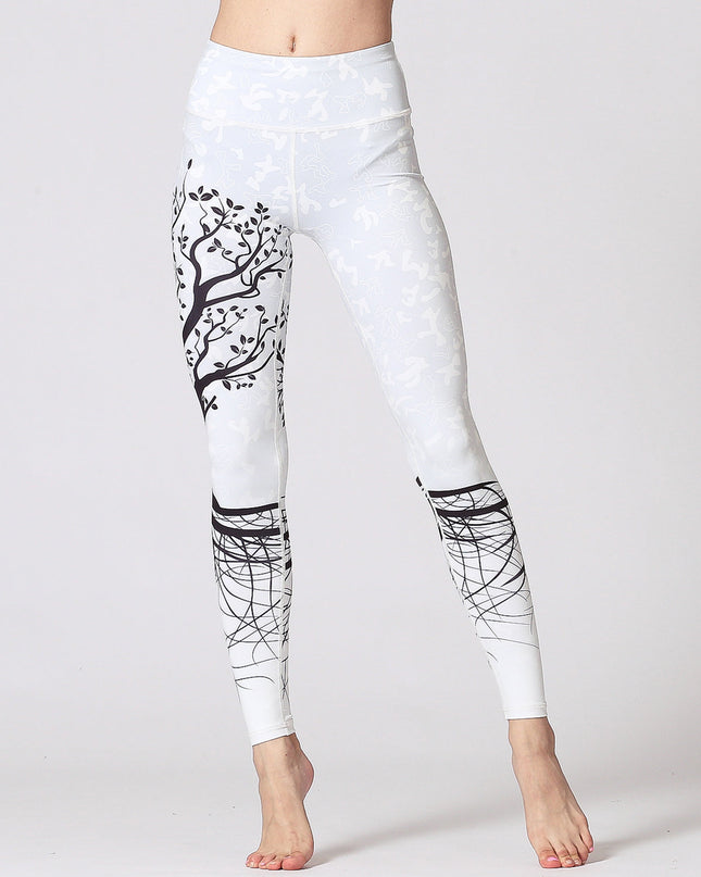 Sylva | Tree Silhouette Leggings – Nature-Inspired Fitness Wear