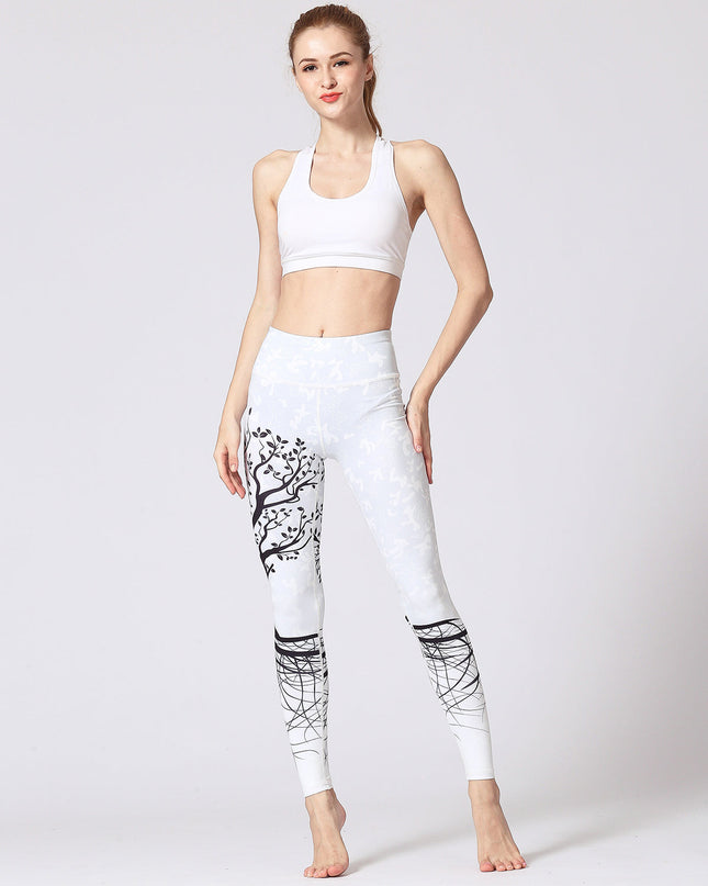 Sylva | Tree Silhouette Leggings – Nature-Inspired Fitness Wear