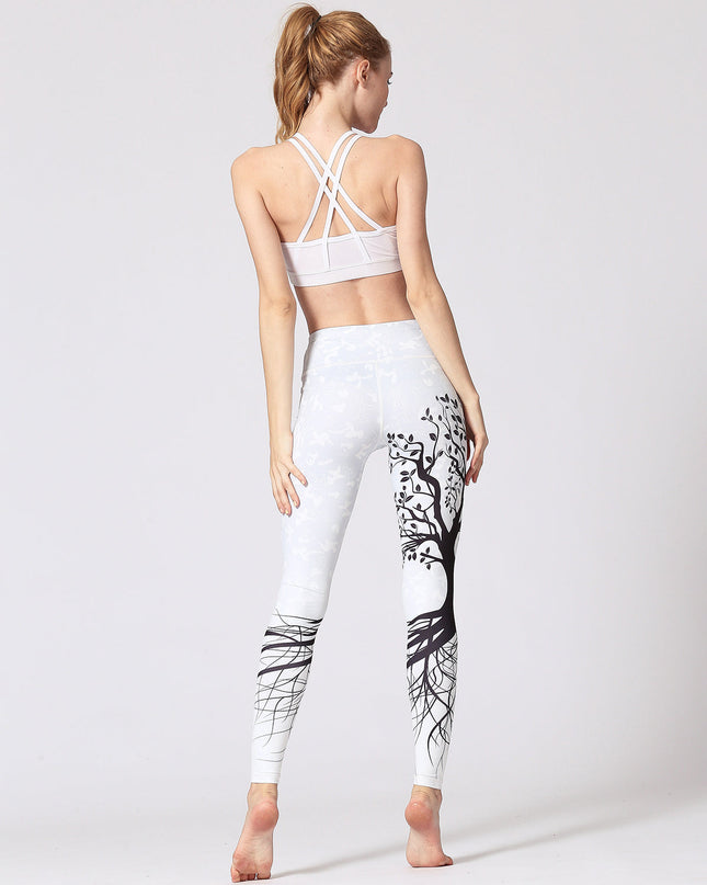Sylva | Tree Silhouette Leggings – Nature-Inspired Fitness Wear