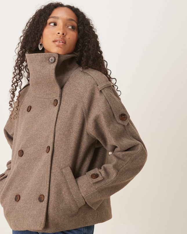 Talia | Double-Breasted Coat – Cropped Jacket