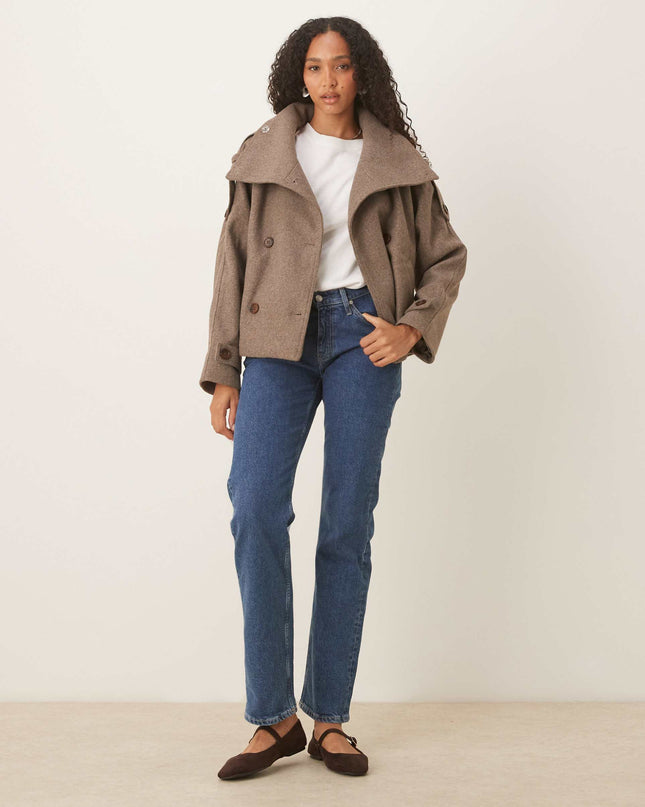 Talia | Double-Breasted Coat – Cropped Jacket