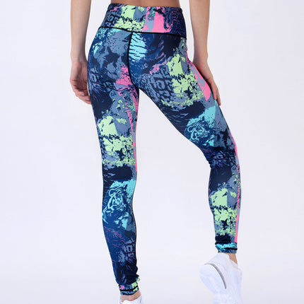 Véra | Women’s Abstract Print Leggings – Artistic Athleisure - Colorful