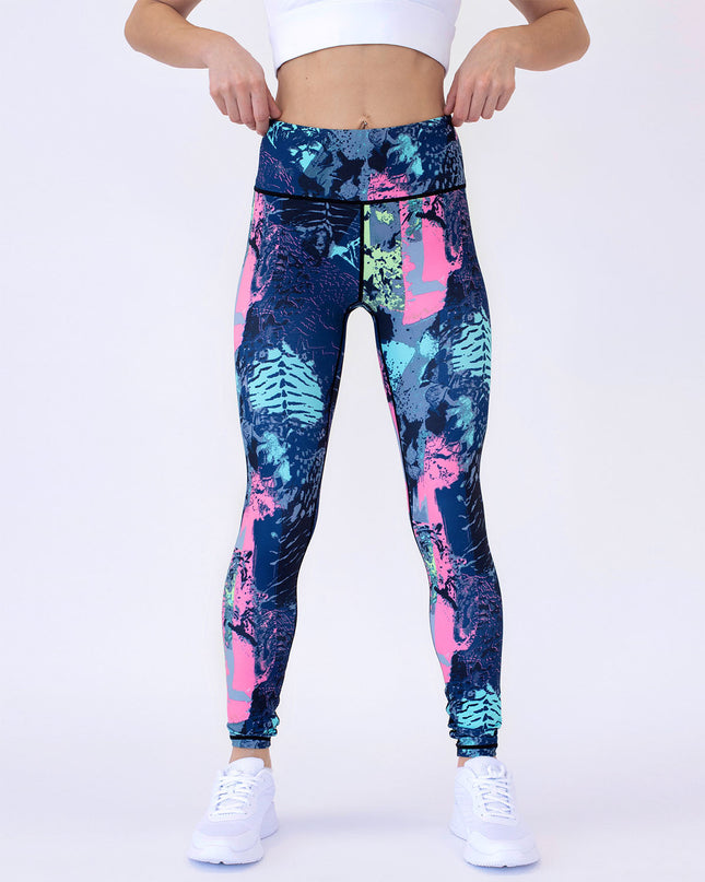 Véra | Women’s Abstract Print Leggings – Artistic Athleisure - Colorful