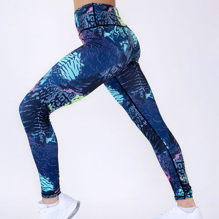 Véra | Women’s Abstract Print Leggings – Artistic Athleisure - Colorful