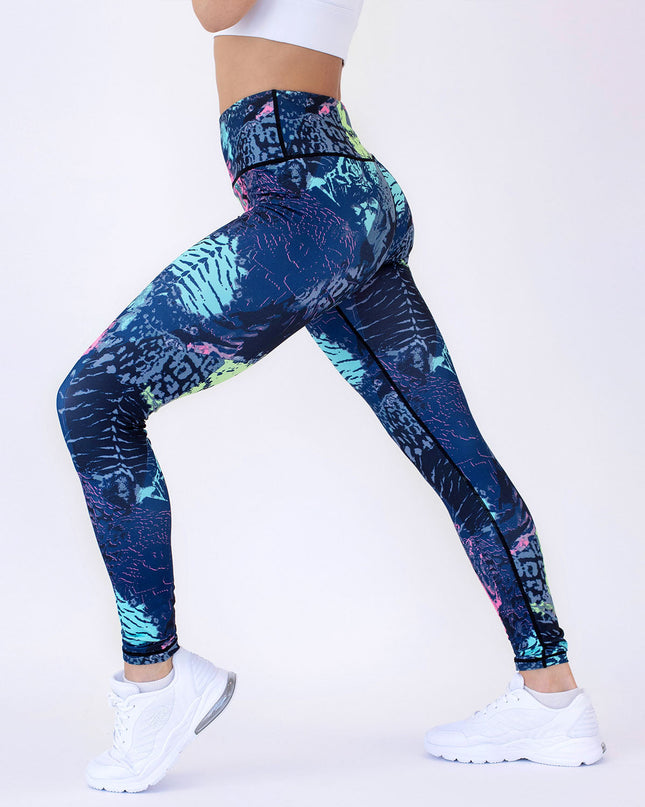 Véra | Women’s Abstract Print Leggings – Artistic Athleisure - Colorful